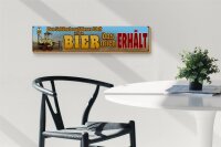 Holzschild Spruch 46x10cm das schönste auf dieser Welt mein Bier