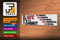 Holzschild Spruch 46x10cm ich gebe immer 100% bei der Arbeit Dekoration