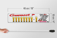 Holzschild Spruch 46x10cm Gewusst 6 8 Bier dir einfach Kackegal Dekoration