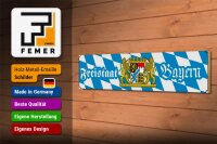 Holzschild Bayern 46x10cm Freistaat Bayern Dekoration