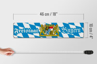 Holzschild Bayern 46x10cm Freistaat Bayern Dekoration