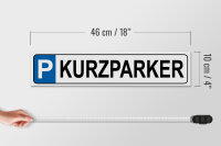 Holzschild Parken 46x10cm Parkplatz Kurzparker Dekoration