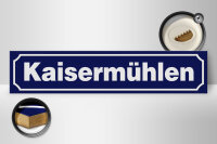 Holzschild Hinweis 46x10cm Kaisermühlen Dekoration
