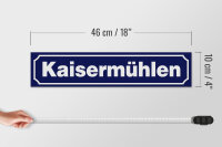 Holzschild Hinweis 46x10cm Kaisermühlen Dekoration