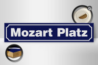 Holzschild Hinweis 46x10cm Mozart Platz Dekoration