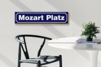 Holzschild Hinweis 46x10cm Mozart Platz Dekoration