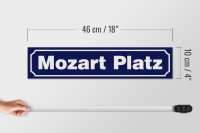 Holzschild Hinweis 46x10cm Mozart Platz Dekoration