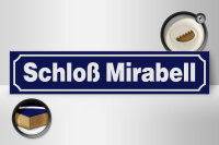 Holzschild Hinweis 46x10cm Schloß Mirabell Dekoration
