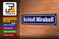 Holzschild Hinweis 46x10cm Schloß Mirabell Dekoration