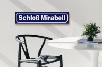 Holzschild Hinweis 46x10cm Schloß Mirabell Dekoration