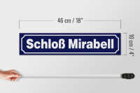 Holzschild Hinweis 46x10cm Schloß Mirabell Dekoration