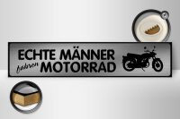 Holzschild Straßenschild 46x10cm Männer fahren...