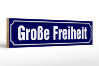 Holzschild Straßenschild 46x10cm Große Freiheit Hamburg Dekoration