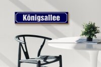 Holzschild Straßenschild 46x10cm Königsallee Düsseldorf Dekoration