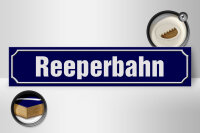 Holzschild Straßenschild 46x10cm Reeperbahn Hamburg Dekoration
