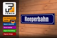 Holzschild Straßenschild 46x10cm Reeperbahn Hamburg Dekoration