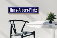 Holzschild Straßenschild 46x10cm HANS-ALBERS-PLATZ Hamburg