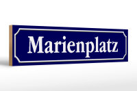 Holzschild Straßenschild 46x10cm Marienplatz München Dekoration