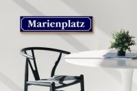 Holzschild Straßenschild 46x10cm Marienplatz München Dekoration