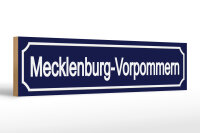 Holzschild Straßenschild 46x10cm Mecklenburg -...