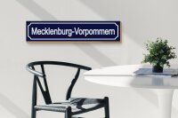 Holzschild Straßenschild 46x10cm Mecklenburg - Vorpommern