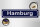 Holzschild Straßenschild 46x10cm Hamburg blaues Schild