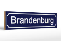 Holzschild Straßenschild 46x10cm Brandenburg Wappen...