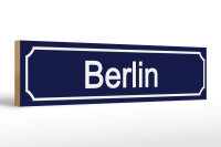 Holzschild Straßenschild 46x10cm Berlin Wappen...
