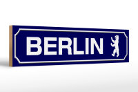 Holzschild Straßenschild 46x10cm Berlin Wappen...