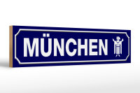Holzschild Straßenschild 46x10cm München...
