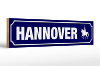 Holzschild Straßenschild 46x10cm Hannover Wappen Dekoration
