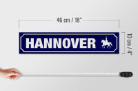 Holzschild Straßenschild 46x10cm Hannover Wappen Dekoration