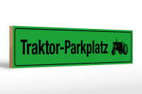Holzschild Straßenschild 46x10cm Traktor -...