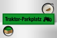 Holzschild Straßenschild 46x10cm Traktor - Parkplatz Dekoration