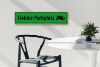 Holzschild Straßenschild 46x10cm Traktor - Parkplatz Dekoration