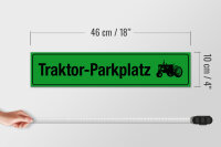 Holzschild Straßenschild 46x10cm Traktor - Parkplatz Dekoration