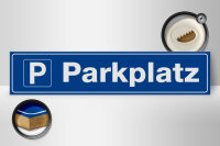 Holzschild Straßenschild 46x10cm Parkplatz Parken Dekoration