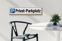 Holzschild Straßenschild 46x10cm Privat - Parkplatz Parken