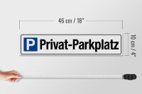 Holzschild Straßenschild 46x10cm Privat - Parkplatz Parken