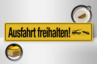 Holzschild Straßenschild 46x10cm Ausfahrt freihalten Dekoration