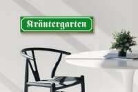 Holzschild Straßenschild 46x10cm Kräutergarten Dekoration