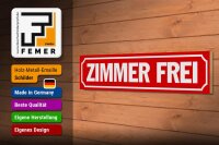 Holzschild Spruch 46x10cm Zimmer frei Gästezimmer Dekoration