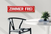 Holzschild Spruch 46x10cm Zimmer frei Gästezimmer Dekoration