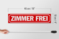 Holzschild Spruch 46x10cm Zimmer frei Gästezimmer Dekoration