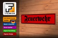 Holzschild Straßenschild 46x10cm Feuerwehr Dekoration
