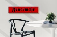 Holzschild Straßenschild 46x10cm Feuerwehr Dekoration