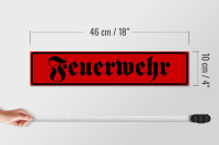 Holzschild Straßenschild 46x10cm Feuerwehr Dekoration
