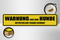 Holzschild Spruch 46x10cm Warnung vor dem Hunde Gefahr Dekoration