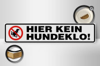 Holzschild Verbot 46x10cm hier kein Hundeklo! Dekoration