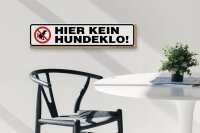 Holzschild Verbot 46x10cm hier kein Hundeklo! Dekoration
